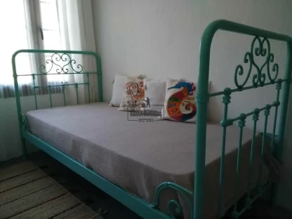 Butik Oteller için yeşil tek kişilik ferforje yatak